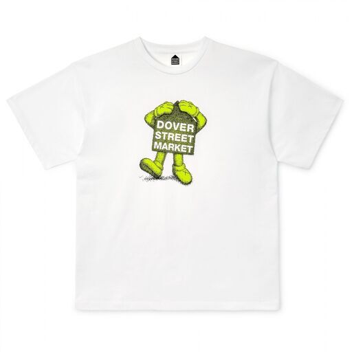 Fluro Rebellion Kaws (カウズ) x Dover Street Market T-Shirt Yellow