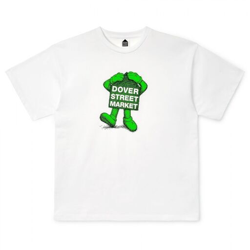 Fluro Rebellion Kaws (カウズ) x Dover Street Market T-Shirt Green