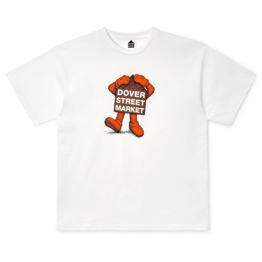 Fluro Rebellion Kaws (カウズ) x Dover Street Market T-Shirt Orange