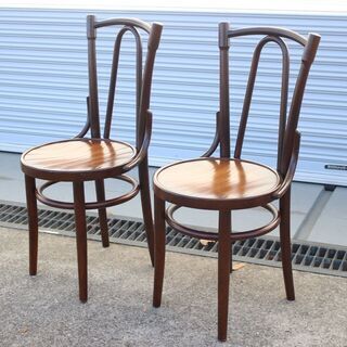 T054) 秋田木工 ヴィンテージ ベントウッド ダイニング チェア 2脚