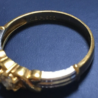 ♡K18  Pt900刻印ありダイヤリング♡