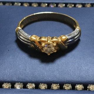 ♡K18  Pt900刻印ありダイヤリング♡