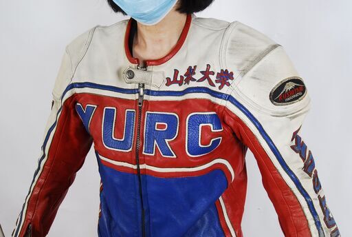 4316 クシタニ レーシングスーツ M 革つなぎ ネイビー系 Mサイズ 愛知