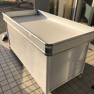 KAWAJUN ワゴンカート  販促ワゴンキャスター付き　折りたたみ