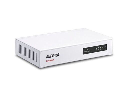 BUFFALO スイッチングハブ LSW4-GT-5NS/WH ２台セット