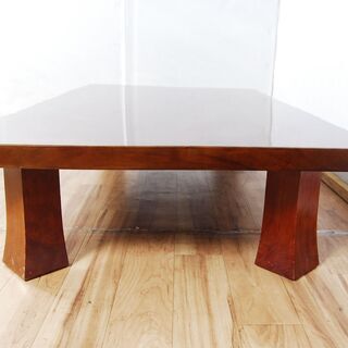 4383 耳付 紫檀 座卓 一枚板 脚取外し可 ローテーブル 幅 90cm 長さ 151.5cm 高さ32cm 天板厚み4.5cm 愛知県岡崎市 直接引取可能