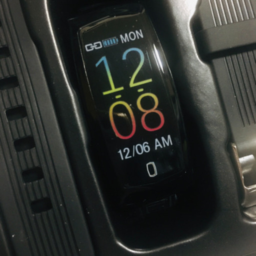 ご購入者様決定[未使用]スマートウォッチ黒スマートブレスレット腕時計 多機能 歩数 心拍 血圧