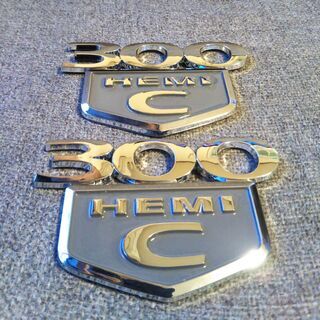 クライスラー　300C　HEMI 　3Dエンブレム　2個セット