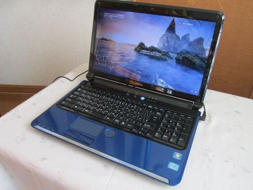 【ﾌﾞﾙｰﾚｲ付】富士通 FM-V　AH56/D  Core i5  2520M 第２世代デュアルコアCPU、15.6型液晶、Windows10 Home 64bit、HDD750GB、メモリ8 GB、無線・有線LAN、HDMI、BD・DVD・CD、MS Office365(ver2016)インストール済。カメラ付き。