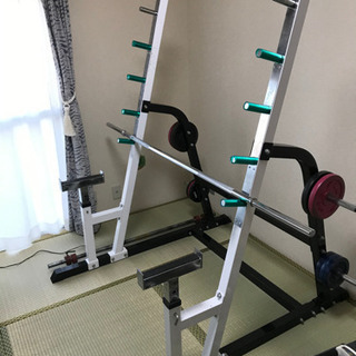 アイロテック ハーフラック、バーベル(バーのみ) 、ダンベル(20kg×2