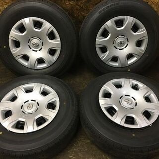 新車外し 2020年製【BS ECOPIA RD613 195/80R15 107/105N LT】夏タイヤ【200系 ハイエース 純正ホイール 6J6HPCD139.7+35】　(VTC342) クレジットカード QR決済可能