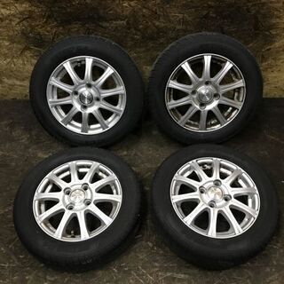 【ZETRO C4 155/65R13】夏タイヤ【ZELERNA 社外 13インチ 4J4HPCD100+43】2017年製 バリ溝 ムーブ ワゴンR ミラ等　(TC280) クレジットカード QR決済可能