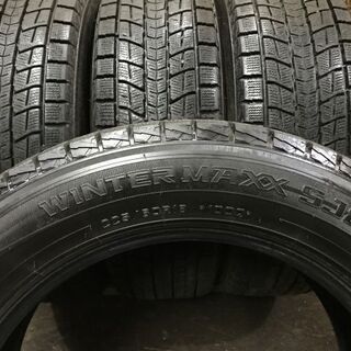 DUNLOP WINTER MAXX SJ8 225/60R18 18インチ スタッドレス 4本 2017年製 バリ溝 エクストレイル エスクード等　(TC278) クレジットカード QR決済可能