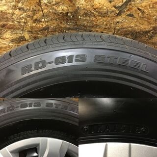 新車外し【BS ECOPIA RD613 195/80R15 107/105N LT】夏タイヤ【200系 ハイエース 純正ホイール 6J6HPCD139.7+35】2018年製　(VVT43) クレジットカード QR決済可能