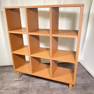 シェルフ フリーラック 棚 飾り棚 本棚 茶 展示品 中古品①