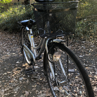 自転車　ジャンク　シルバー