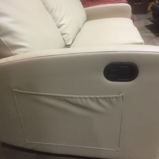美品　リクライニング3人掛けソファ