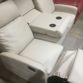 美品　リクライニング3人掛けソファ