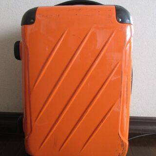 ジッパースーツケース、オレンジ色