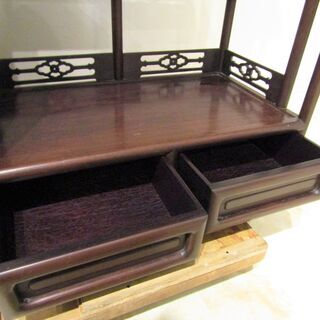 N2055・ 飾り棚 茶箪笥 木製 アンティーク オープンラック 高さ 105ｃｍ 家具 ダークブラウン レトロ リビング 中古 福井 リサイクル N2055・ 飾り棚 茶箪笥 木製 アンティーク オープンラック 高さ