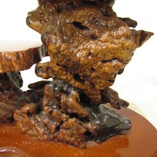 N2058・ 花台 木製 盆栽台 飾り台 置物 飾台 香炉台 鑑賞石 二段