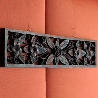 壁掛けレリーフ　バリ　インテリア　アジアン　雑貨　木彫り