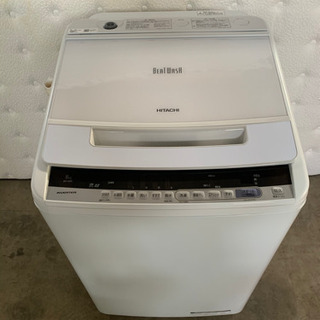 s1227-2 日立全自動電気洗濯機 BW-V80C 8kg 2018年製