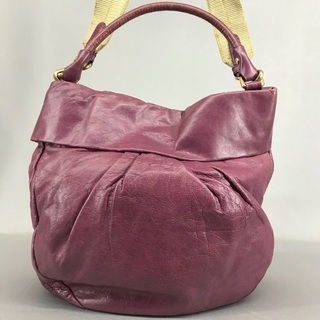 マークバイマークジェイコブス 紫レザー 2way斜めがけクロスボディ