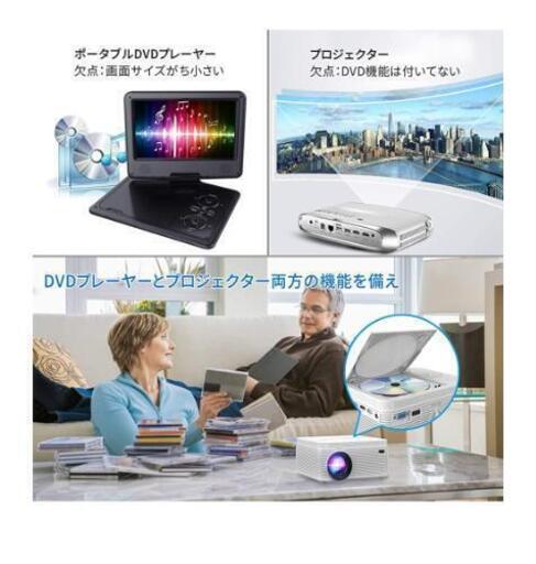 新品未開封プロジェクター DVDプレーヤー 一体型 5500ルーメン フル