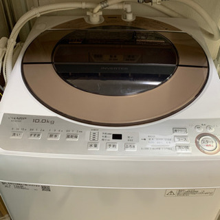 全自動洗濯機 SHARP ES-GV10C-T 10kg 2019年製