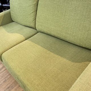 北大前! 札幌 引取 【状態良好】 RELAX FORM/リラックスフォーム SMART3 3人掛けソファ グリーン 2シーター ダイニング リビング オシャレ家具 中古