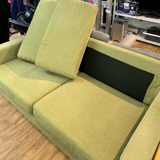 北大前! 札幌 引取 【状態良好】 RELAX FORM/リラックスフォーム SMART3 3人掛けソファ グリーン 2シーター ダイニング リビング オシャレ家具 中古