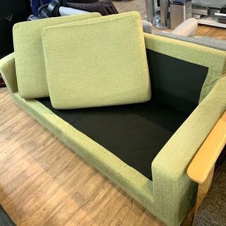 北大前! 札幌 引取 【状態良好】 RELAX FORM/リラックスフォーム SMART3 3人掛けソファ グリーン 2シーター ダイニング リビング オシャレ家具 中古