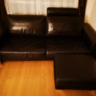 BoConcept ボーコンセプト 総革 I.D.V.2 3人掛けソファソファ+オットマン+ ヘッドレスト　値下げ交渉も可能