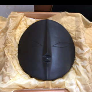 岡本太郎　信楽焼　陶器　骨董　太陽の顔　黒い太陽　大阪万博　希少
