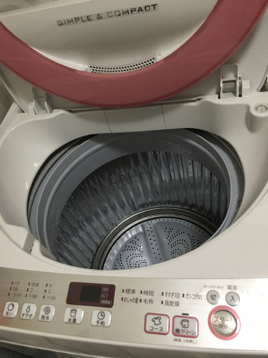 シャープ洗濯機　6キロ　2016年製