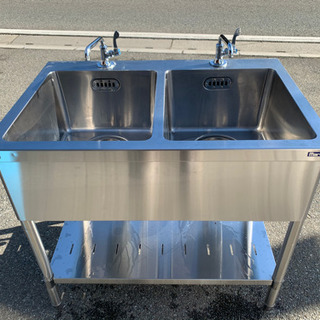 ☆中古品　マルゼン　2槽シンク　900x600x800☆ ☆中古品 マルゼン 2槽シンク 900x600x800☆