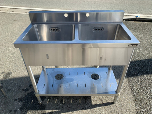 ☆中古品　マルゼン　2槽シンク　900x450x800mm☆