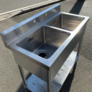 ☆中古品 マルゼン 2槽シンク 900x450x800mm☆