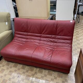 2.5人掛けソファ 合成皮革 レッド色 幅153/奥行90/高さ85 ?自社配送時?代引き可?※現金、クレジット、スマホ決済対応※