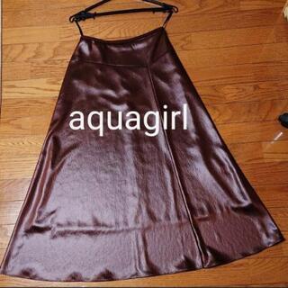 【ネット決済・配送可】aquagirl(サテンドレープスカート)