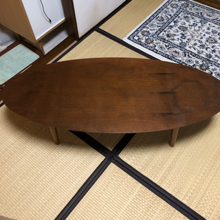 折り畳み　楕円形　テーブル