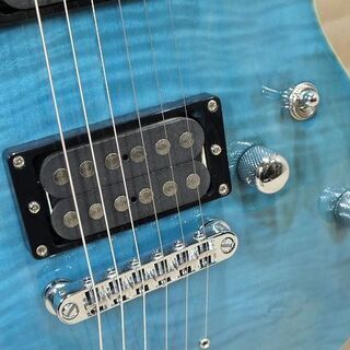 【苫小牧バナナ】美品 SCHECTER/シェクター RJ-1-24-TOM AQB/R アクアブルー Gotohロックペグ/コイルタップSUPER ROCKピックアップ♪