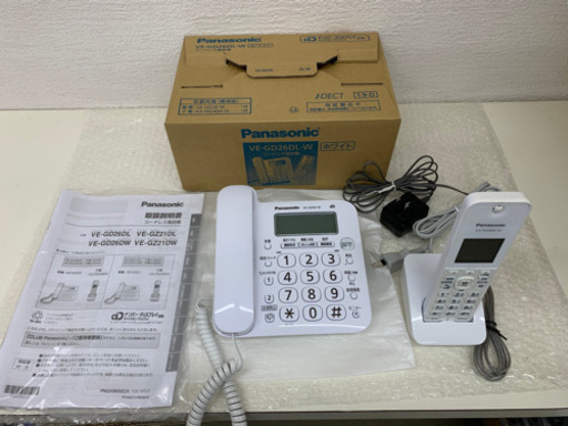 パナソニック コードレス電話機 Ve Gd26dl W 現行機種 子機1台付き ヒロ43 広丘の電話 ｆａｘ 電話機 の中古あげます 譲ります ジモティーで不用品の処分