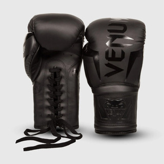 Venum Elite ボクシンググローブ 8oz. 紐版 ブラック