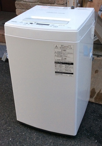 【RKGSE-424】年末特価！東芝/4.5kg/全自動洗濯機/AW-45M7/中古/2019年製/当社より近隣地域無料配達