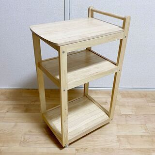 IKEA RANSBY 木製 ワゴン キッチンワゴン サイドテー...