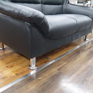 【美品】アーバン通商　2人掛けモダンソファ ブラック アーバン通商のブラック2人掛けソファのご紹介！【トレジャー