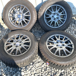 超美品バリ溝‼️195/65R15 ＤＬスタットレスタイヤホイール4本セット 送料込み❗️バリ溝❗ スタッドレス&アルミホイール4本セット 195/65R15‼️