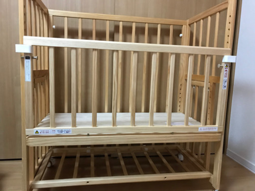 ベビーベッド、家具】最終セール！【お取引中】そいねーるプラスロング 